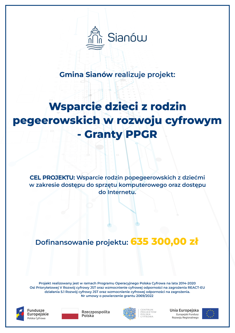Wsparcie dzieci z rodzin pegeerowskich w rozwoju cyfrowym Granty PPGR