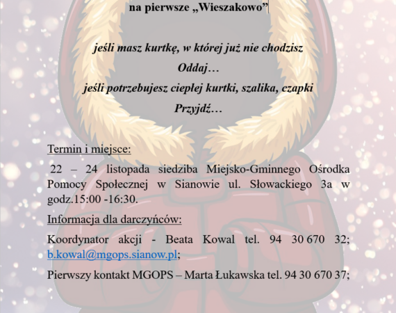 TWOJA KURTKA MOŻE OGRZAĆ INNEGO CZŁOWIEKA